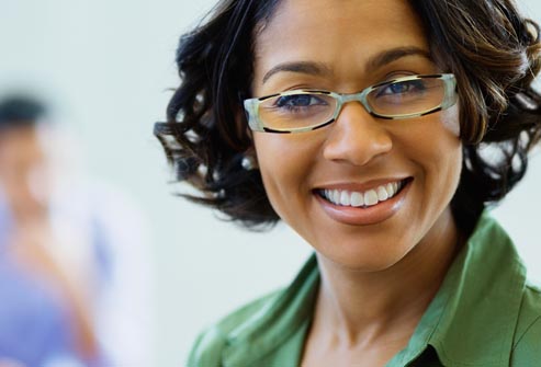Woman wearing spectacles
