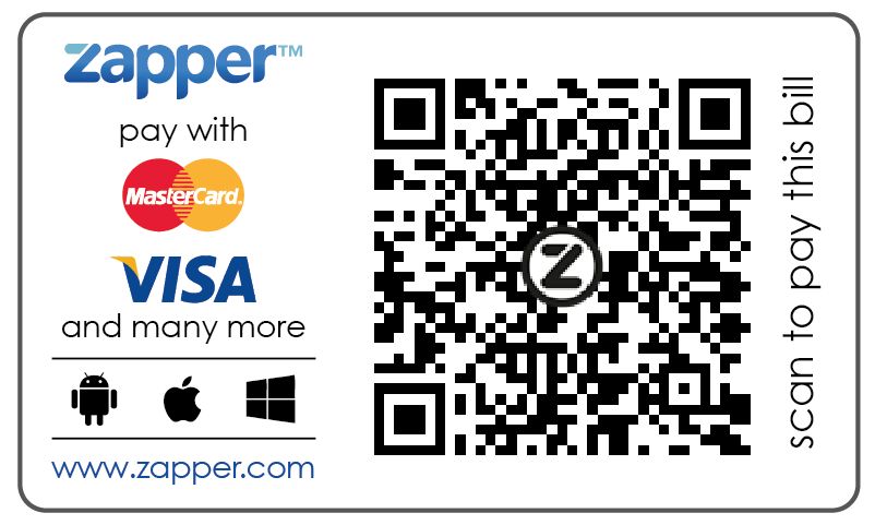 Scan our Zapper code and show your support